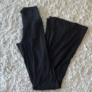 Offline by Aerie Real Me Hi-Rise Cross-Waist Black Flare Leggings